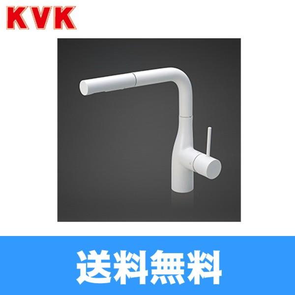 KVK シングル混合栓(eレバー)マットホワイト KM6161ECM4 (水栓 KVK シングル混合栓(eレバー)マットホワイト KM6161ECM4 (水栓