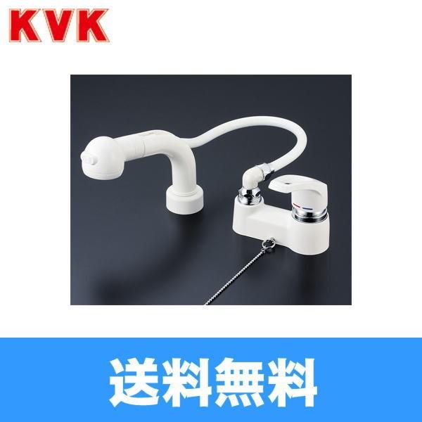KVK シングルレバー式洗髪シャワー ゴム栓付 KM8008SLGS (水栓 KVK シングルレバー式洗髪シャワー ゴム栓付 KM8008SLGS (水栓