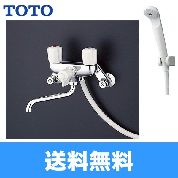 TOTO 壁付2ハンドル混合水栓(一時止水付、スプレー) TMS20C (水 TOTO 壁付2ハンドル混合水栓(一時止水付、スプレー) TMS20C (水