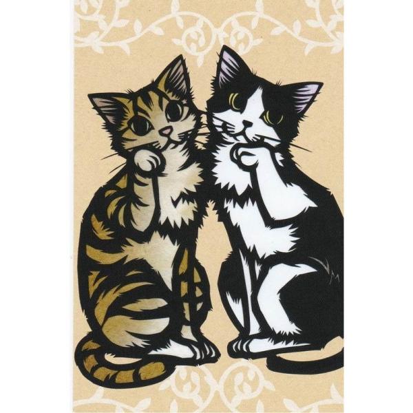 切り絵の一閑張り「強面の猫」 縁起がいいモチーフを詰め込んだ招き猫の切り絵🐈‍⬛✨高級感