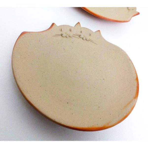 ○【2502】102.猫皿…備前焼