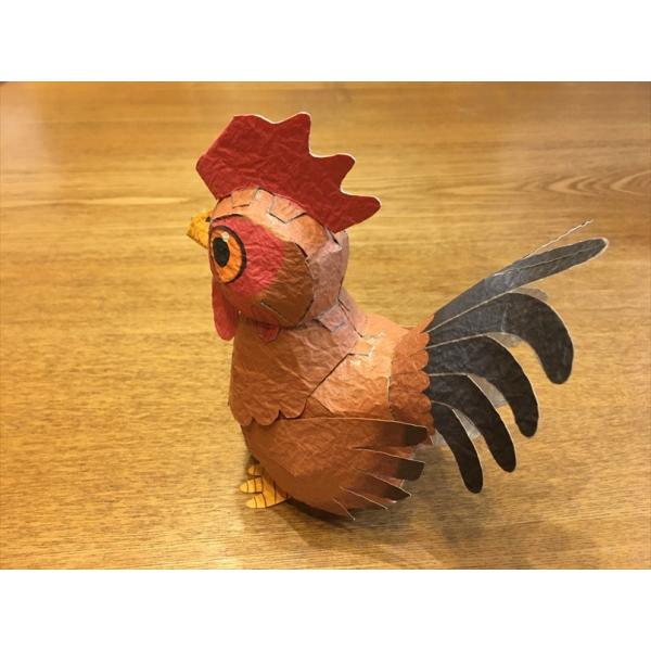 藤の屋文具店ごじら工房越前和紙ペーパークラフトキットデフォルメ酉にわとり17年干支難易度3 約17cm Buyee 日本代购平台 产品购物网站大全 Buyee一站式代购