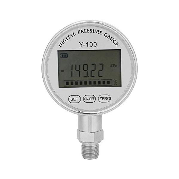 油圧ゲージ、Y100高精度デジタル油圧圧力計真空計圧力計(0~1.6Mpa)