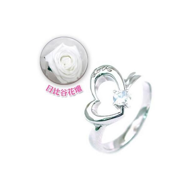 K18ホワイトゴールド ムーンストーンデザインリング 日比谷花壇バラ付 今だけ代引手数料無料 新作販売