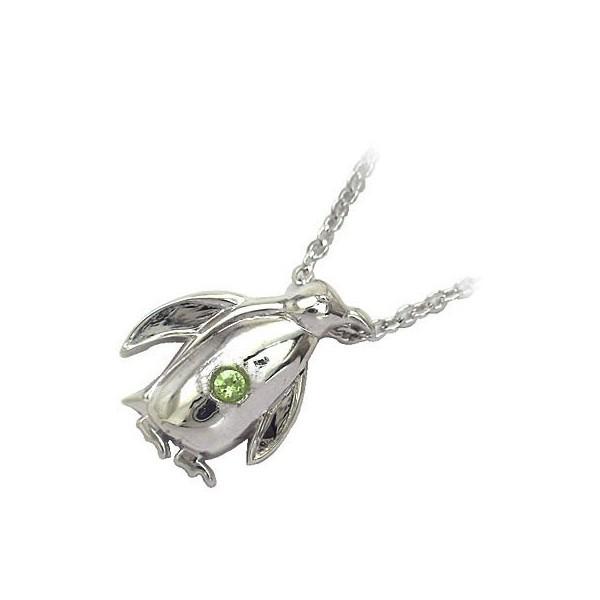 ネックレス レディース 天然石 ネックレス ペリドット 8月 誕生石 ペンギン シルバー プレゼント オーダー爆買