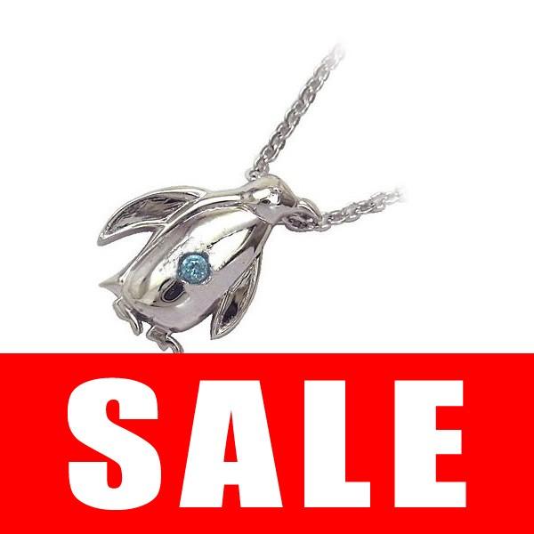 ネックレス レディース 天然石 ネックレス ブルートパーズ 11月 誕生石 ペンギン シルバー プレゼント オーダー爆買