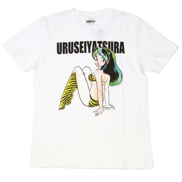 うる星やつら ラムちゃんプリントTシャツ LUM 座り LUM004-WHT