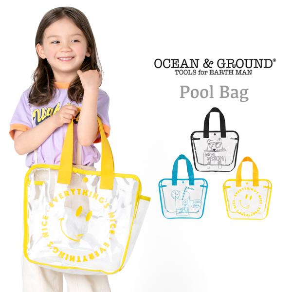 人気子供服ブランドのオーシャン&amp;グラウンド♪毎年大人気のプールバッグに新作が登場！POPで遊び心のあるイラストが、オーシャン&amp;グラウンドらしい絶妙なラフ感と可愛さ・:*+PVC素材で防水性に優れているので、濡れたタオル・水着...