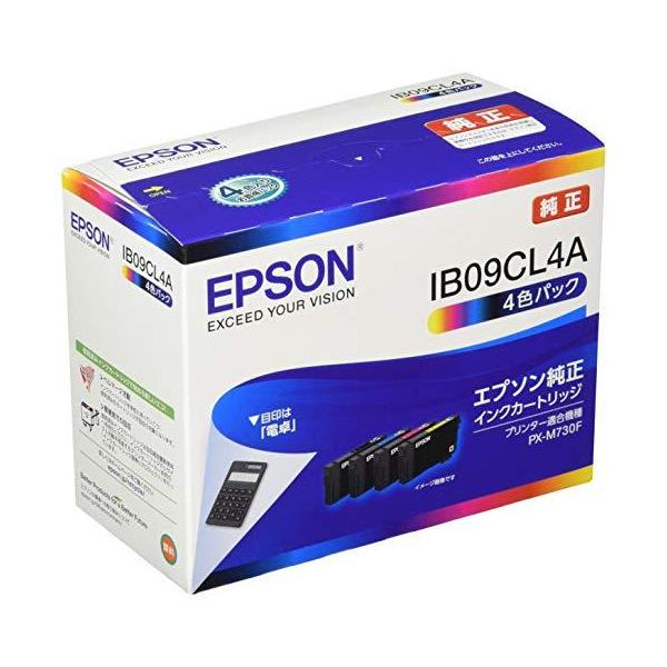 エプソン 純正 インクカートリッジ IB09CL4A 4色パック 標準インク, 小