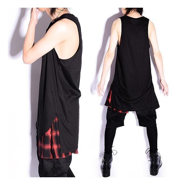 タンクトップ メンズ ロング丈 ロングタンクトップ ブラック 黒 レイヤード 重ね着 As Super Sonic 個性的 ホスト V系 ビジュアル系 モード系 日本製 Buyee Buyee Japanese Proxy Service Buy From Japan Bot Online