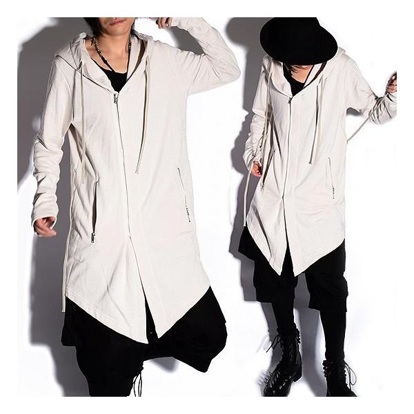 パーカー メンズ ロングパーカー 変形 ビックパーカー ホワイト 白 オリジナル ブランド 個性的 ホスト V系 ビジュアル系 モード系 Buyee Buyee 日本の通販商品 オークションの入札サポート 購入サポートサービス