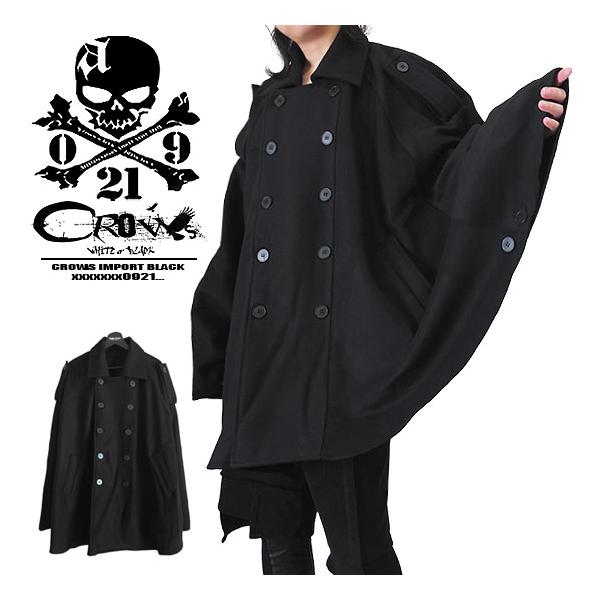 V系 ポンチョ メンズ モード系 コート 変形 ナポレオンコート ウール