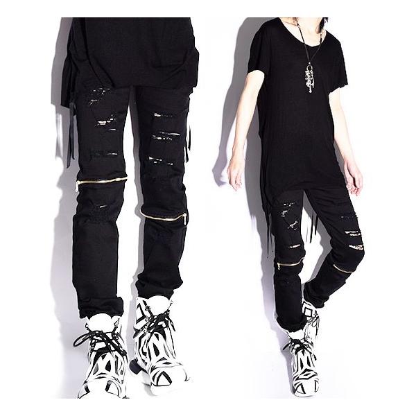 スキニーパンツ メンズ インポート チノパン ダメージ加工 Zip 切替 春 夏 新作 個性的 V系 ストリート系 サロン系 大人 ファッション Buyee Buyee 일본 통신 판매 상품 옥션의 대리 입찰 대리 구매 서비스