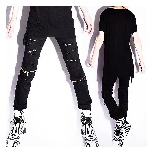 スキニーパンツ メンズ インポート チノパン ダメージ加工 Zip 切替 春 夏 新作 個性的 V系 ストリート系 サロン系 大人 ファッション Buyee Buyee 일본 통신 판매 상품 옥션의 대리 입찰 대리 구매 서비스