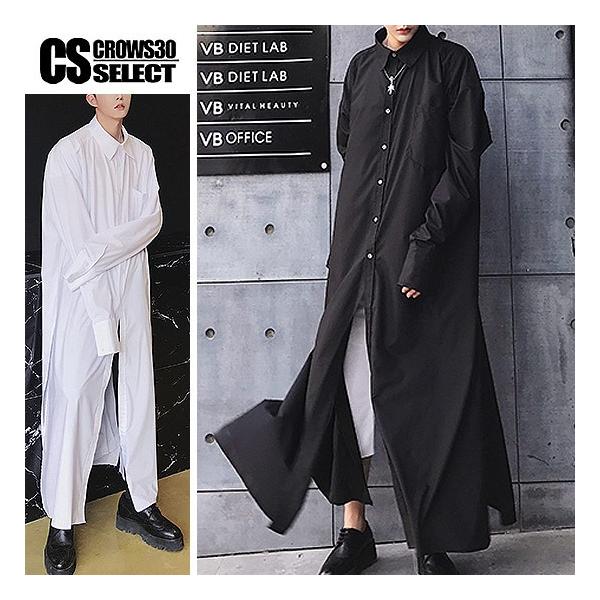 シャツ メンズ ロング丈 シャツ 変形 シャツコート ロングシャツ インポート V系 ホスト 細身 個性的 30代 40代 大人 スタイル Buyee Buyee 日本の通販商品 オークションの代理入札 代理購入