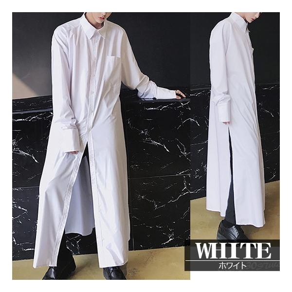 シャツ メンズ ロング丈 シャツ 変形 シャツコート ロングシャツ インポート V系 ホスト 細身 個性的 30代 40代 大人 スタイル Buyee 日本代购平台 产品购物网站大全 Buyee一站式代购 Bot Online