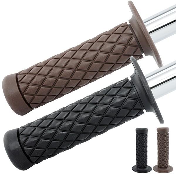 ダイヤモンド ハンドルグリップ 左右セット 全2色 ハンドル径22 2fハンドル用 非貫通 汎用バイクグリップ Ld521 ハンドルキング 通販 Yahoo ショッピング