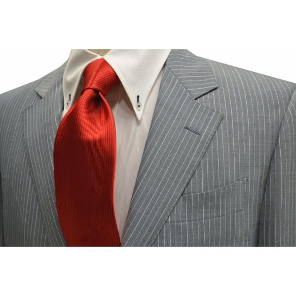 無地（縦ライン）/レッド（赤）少しオレンジかかったソリッド（無地