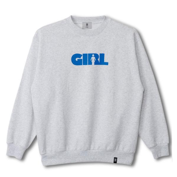 GIRL ガール ADVERTYPE LOGO CREW (ASH) スケートボード スケボー メンズトップス トレーナー スウェット クルーネック
