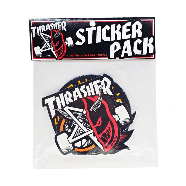 THRASHER（スラッシャー） × SPITFIRE STICKER 5PACK ステッカー