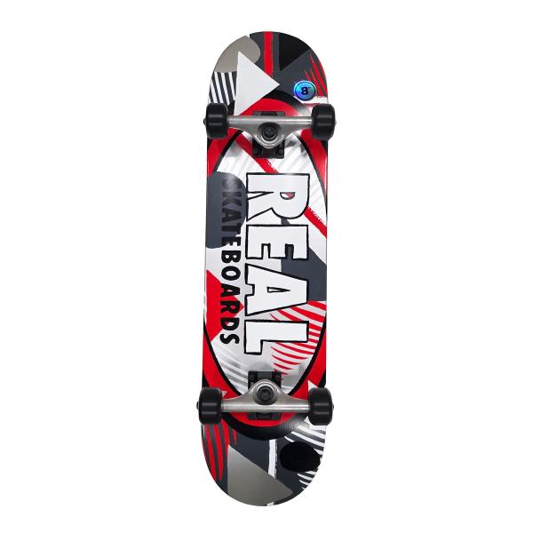 REAL リアル HATCHED OVAL RED 8.0 スケートボード スケボー コンプリート 完成組立品 セット スケートボード コンプリート 完成品