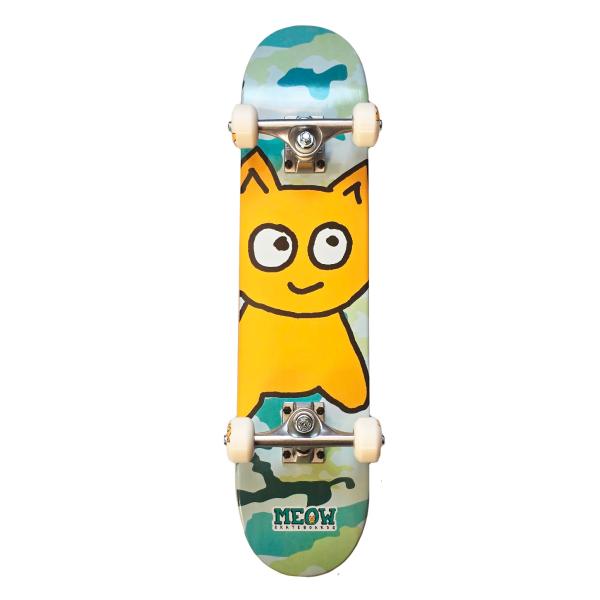 MEOW SKATEBOARDS ミャオ BIG CAT GREEN CAMO コンプリート 6.5 スケートボード キッズ 子供用 コンプリート 完成品