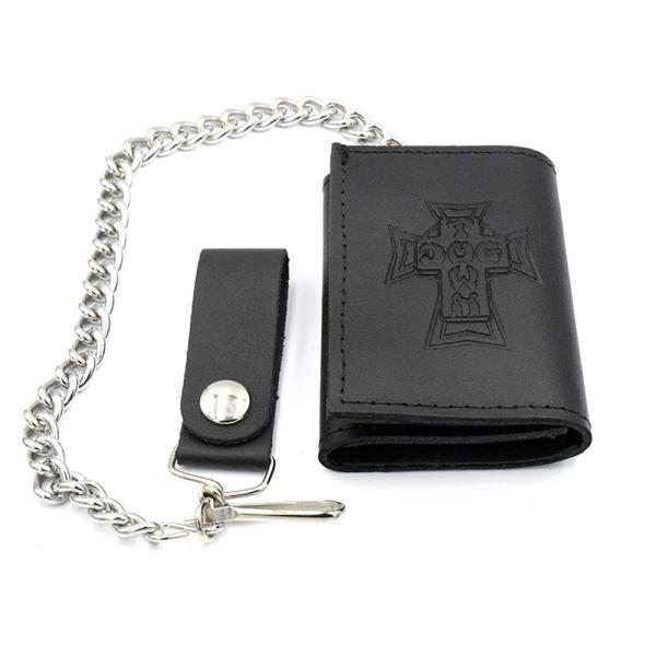 DOGTOWN（ドッグタウン） VINTAGE CROSS SMALL LEATHER TRIFOLD CHAIN