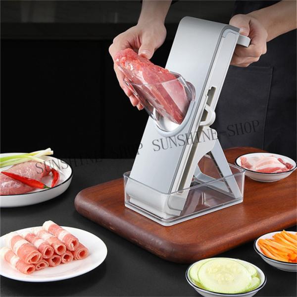 スライサー 4パターン 野菜調理器 多機能 肉 野菜切り器 キッチン 
