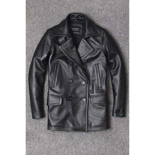 半額sale 本格的な革ジャン レザーコート ミリタリー ジャケット ブランド 細身 スリムタイプ ロング ダブル 牛革 ライダース バイク 本革 メンズ レザージャケット 革ジャン ワイルドなデザインで男らしい ジャケット Pitofoursoulsrescue Com