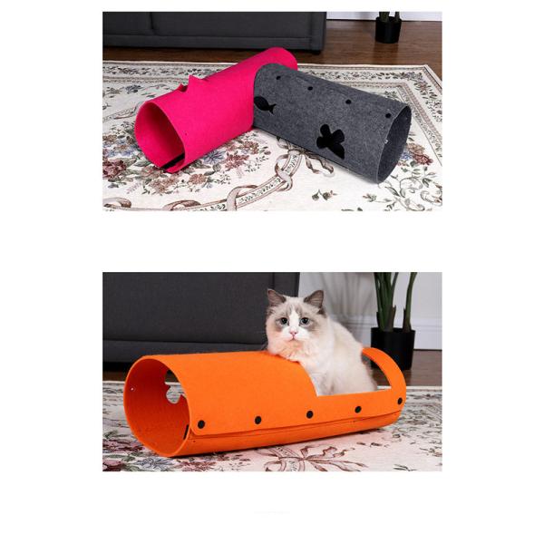 猫トンネル 猫おもちゃ 猫ハウス ベット 大人気 折り畳み キャットトンネル 猫用トンネル ペット用品 猫用品 ポンポン付き ピンク ブルー