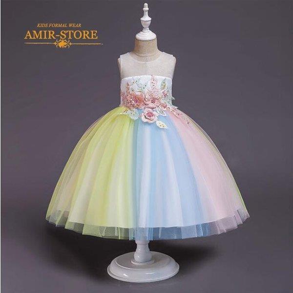 新品 子供ドレス 虹色 ふわふわで可愛い ピアノ発表会結婚式キッズフォーマルドレスワンピース子供服 女の子フラワーガール花柄 演出服 /【Buyee】 新品 子供ドレス 虹色 ふわふわで可愛い ピアノ発表会結婚式キッズフォーマルドレスワンピース子供服 女の子フラワーガール花柄 演出服 /【Buyee】