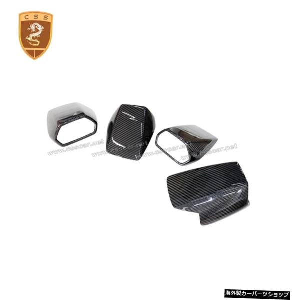 14-19ランボルギーニウラカンLP610-4＆LP580-2スパイダーリアルドライカーボンファイバーエアコンベント4pcカーアクセサリー For 14-19 