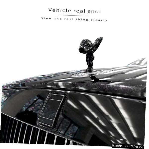 ロールスロイスの女神エンブレム用ブラックオブシディアンK9クリスタル