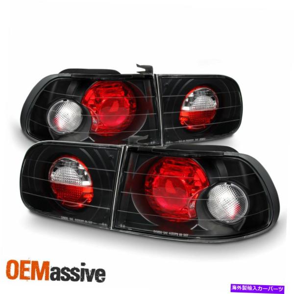 USテールライト 1992-1995ホンダシビックハッチバックEG6 JDMブラック4