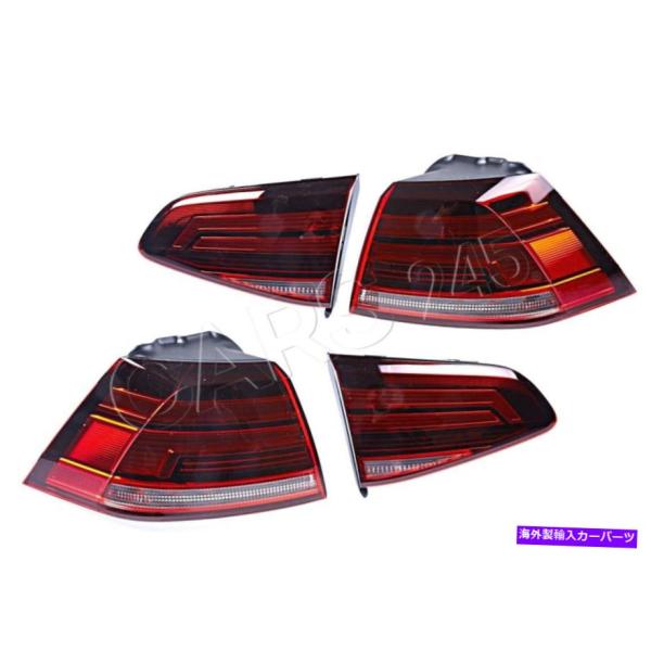 USテールライト 本物のVWゴルフ7ファシフトLEDテールライトW。フォグ