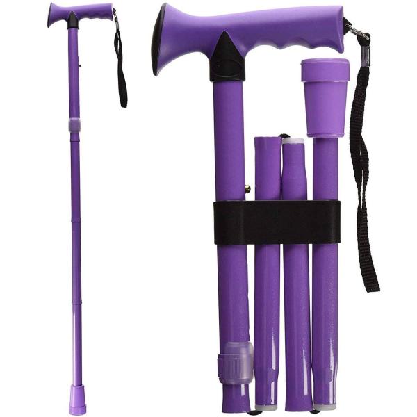 【並行輸入品】FIRST AID,FLDNG,CNE,LAV,L HealthSmart Folding Walking Stick, Soft