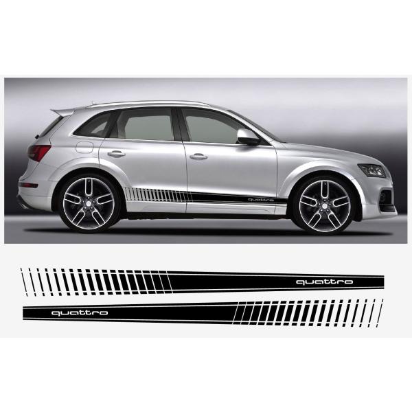 アウディQ5用ブラックサイドデカールセット192cm