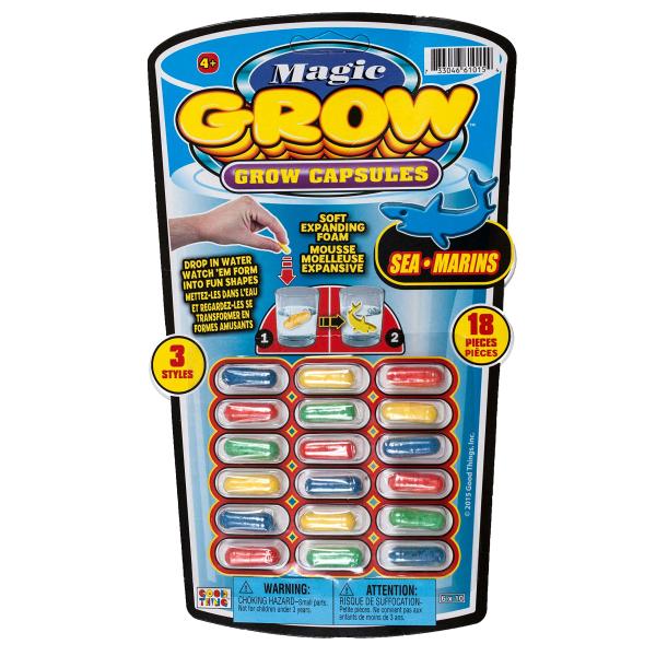 【並行輸入品】JA RU Magic Grow Capsules (1 Pack, 12 Capsules) Sea Creatures, D