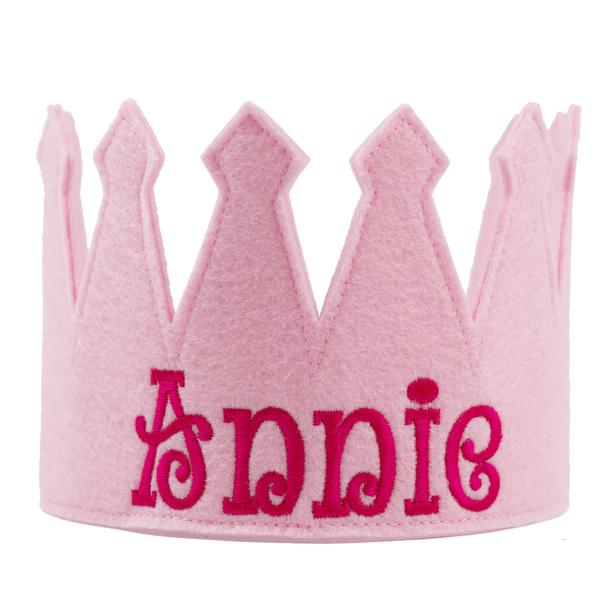 【並行輸入品】Melondipity Happy Birthday Crown Hat Pink Felt Birthday Crown