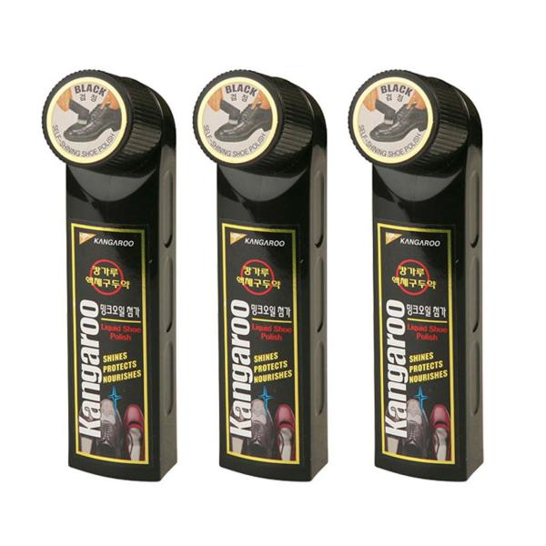 ラノリン配合の革靴用リキッド靴クリーム3本セット