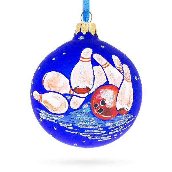 【並行輸入品】Strike! Bowling   Blown Glass Ball Christmas Ornament 3.25 Inches