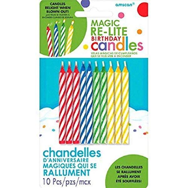 【並行輸入品】Amscan ( amsdd ) Party Time Magic Relightable誕生日キャンドル( 120ピース、マルチ
