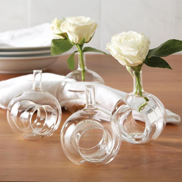 【並行輸入品】Two's Company Sitting Pretty Set of 4 Vase Napkin Ring