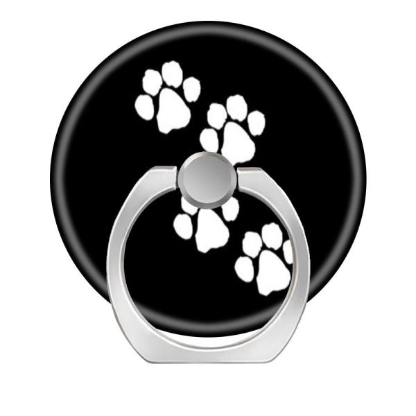 【並行輸入品】360度 指スタンド 携帯電話リングホルダー フック付き スマートフォン用 動物の足跡プリント 360 Degree Finger