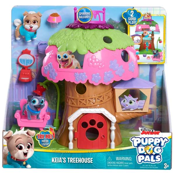 【並行輸入品】Puppy Dog Pals Keia's Treehouse 両面プレイセット 7ピース入り 公式ライセンス商品 3歳以上 Pu