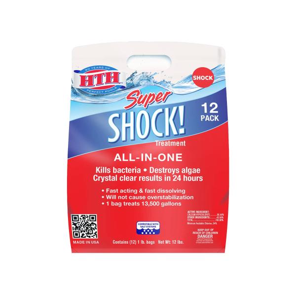 【並行輸入品】HTH 52026 Super Shock Treatment Swimming Pool Chlorine Cleaner, 1