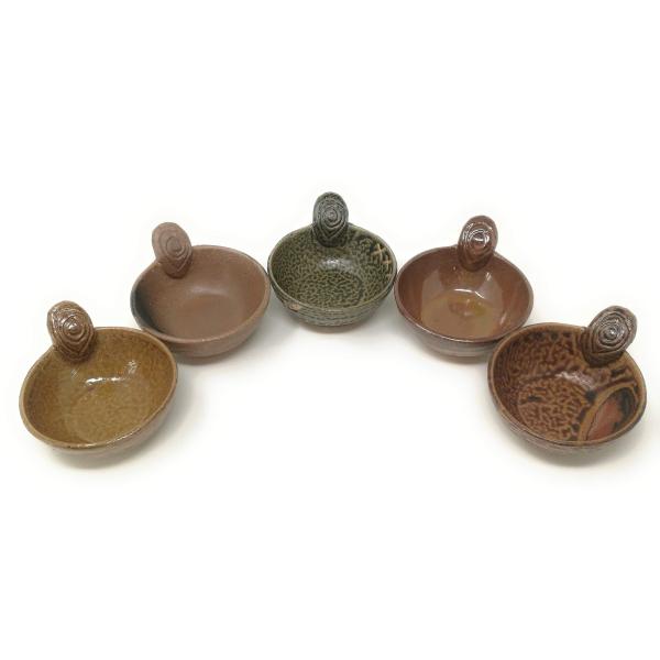 【並行輸入品】TJ Global Set of 5 Small Japanese Pottery Ceramic Sauce Dishes W