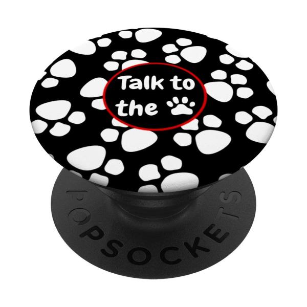 【並行輸入品】Cell Phone Button Pop Out Holder Talk to the Paw Print Dog PopSo