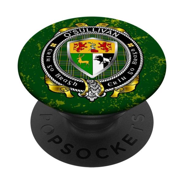 【並行輸入品】O'Sullivan/Sullivan Irish Shield w/Irish National Tartan PopSock