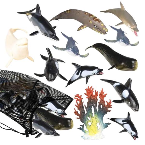 並行輸入品】ArtCreativity イルカ & クジラ メッシュバッグ入り 海の